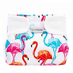 T-Tomi Ortopedické abdukční kalhotky - suchý zip, flamingo 3-6kg