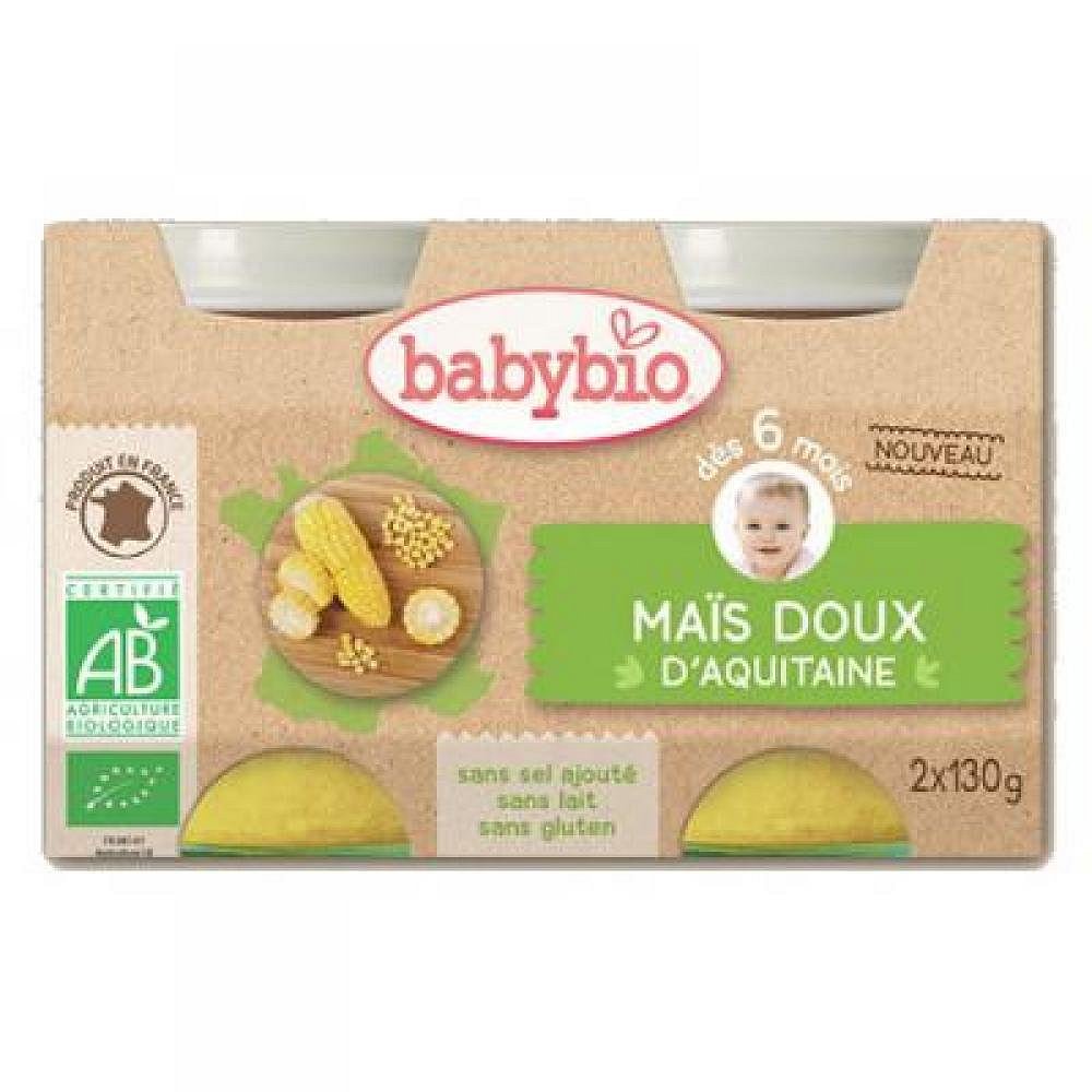 BABYBIO zeleninový příkrm sladká kukuřice 2x130 g