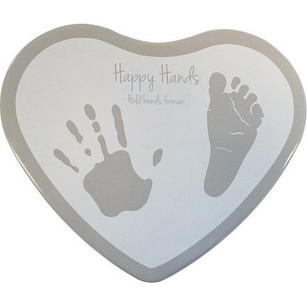 Happy Hands 2D Heart Silver/White