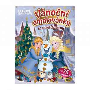JIRI MODELS Vánoční omalovánky se samolepkami Ledové království 1 ks