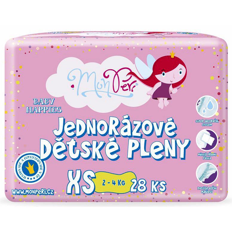 MonPeri XS 2-4 kg, 28 ks