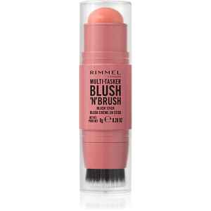 Rimmel Multi-Tasker Blush'N'brush tvářenka v tyčince se štětcem odstín 100 Cotton Candy 8 g