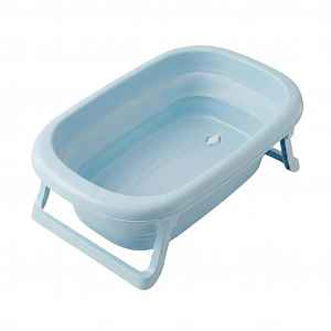 Tega Baby Dětská skládací vanička s teploměrem a výpustí - sv. modrá