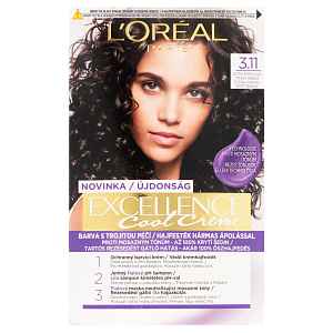 L'Oréal Paris Excellence Cool Creme 3.11 Ultra popelavá tmavá hnědá Permanentní barva 1ks