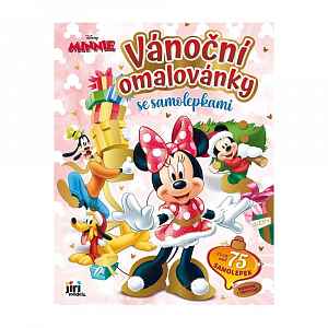 JIRI MODELS Vánoční omalovánky se samolepkami Minnie 1 ks