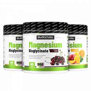 Survival Magnesium Bisglycinate 300 g 2+1 ZDARMA