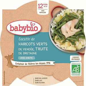 BABYBIO Menu fazolková pánvička se pstruhem 230 g