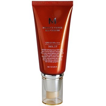 Missha M Perfect Cover BB krém s vysokou UV ochranou odstín No. 27 Honey Beige SPF42/PA+++ 50 ml