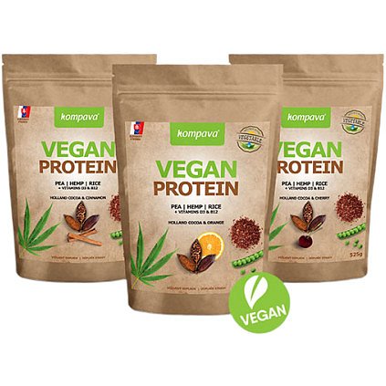 Kompava Vegan Protein 525g/15 dávek - čokoláda-skořice