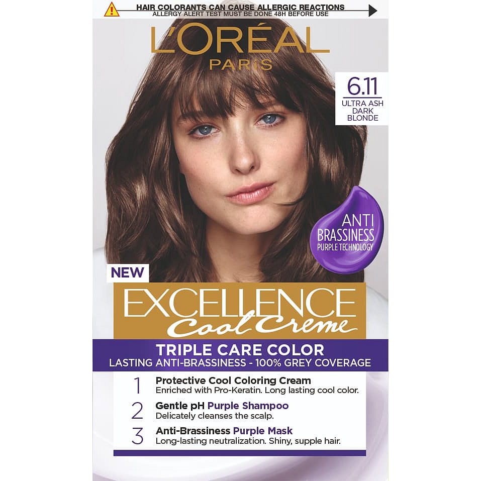 L'Oréal Paris Excellence Cool Creme 6.11 Ultra popelavá tmavá blond Permanentní barva 1ks