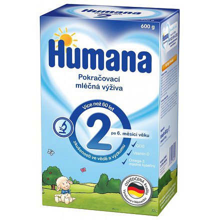 Humana 2 Pokrač. výživa 600g/po 6m.