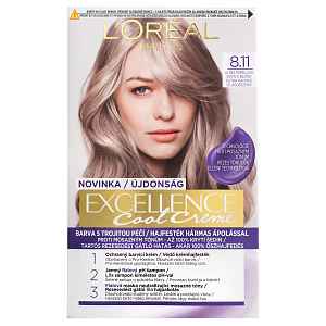 L'Oréal Paris Excellence Cool Creme 8.11 Ultra popelavá světlá blond Permanentní barva 1ks
