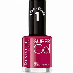 Rimmel Super Gel gelový lak na nehty 025 Urban Purple, 12 ml