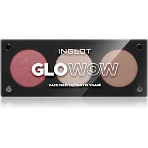 Inglot Face Palette rozjasňovač, bronzer a tvářenka odstín GLOWOW 7.2 g
