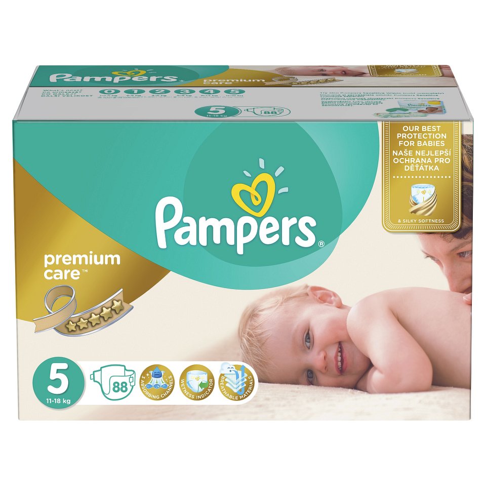 Pampers Plenky Premium Mega Box S5 88