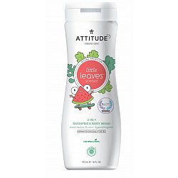 ATTITUDE Little leaves Dětské tělové mýdlo a šampon 2v1 meloun kokos 473 ml