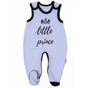 Baby Nellys Kojenecké bavlněné dupačky, Little Prince - modré vel.  68