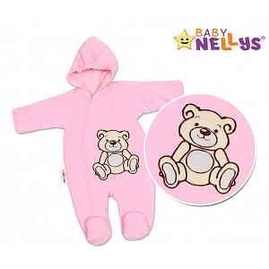 Baby Nellys Kombinézka/overálek Teddy Bear, velikost: 74 - růžová