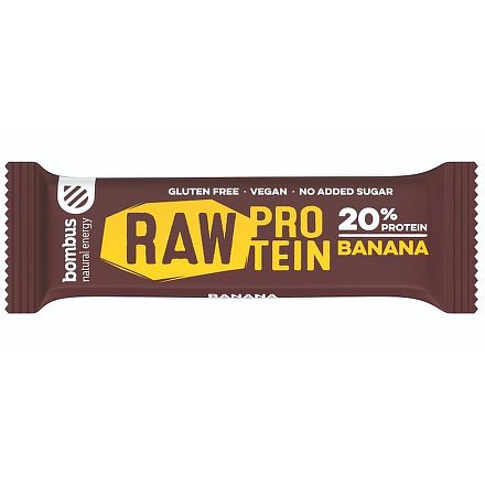 Bombus, tyčinka RAW Protein 20%, banana 5x50 g