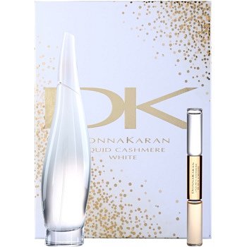 DKNY Liquid Cashmere White dárková sada II.  parfémovaná voda 100 ml + roll-on 10 ml