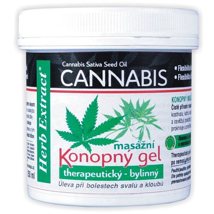 Herb Extract Cannabis Konopný masážní gel 250 ml