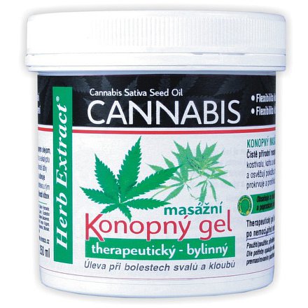 Herb Extract Cannabis Konopný masážní gel 250 ml