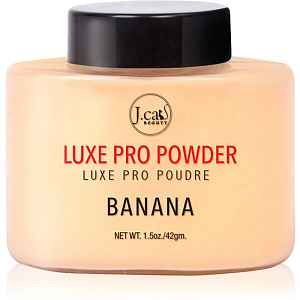 J.Cat Beauty Luxe Pro sypký fixační pudr s matným efektem odstín 101 Banana 42 g