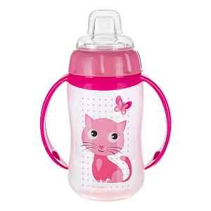 CANPOL BABIES Tréninkový hrníček s úchyty CUTE ANIMALS ptáček 320 ml