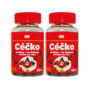 GS Céčko se šípky želatinky bez cukru 50ks - balení 2 ks