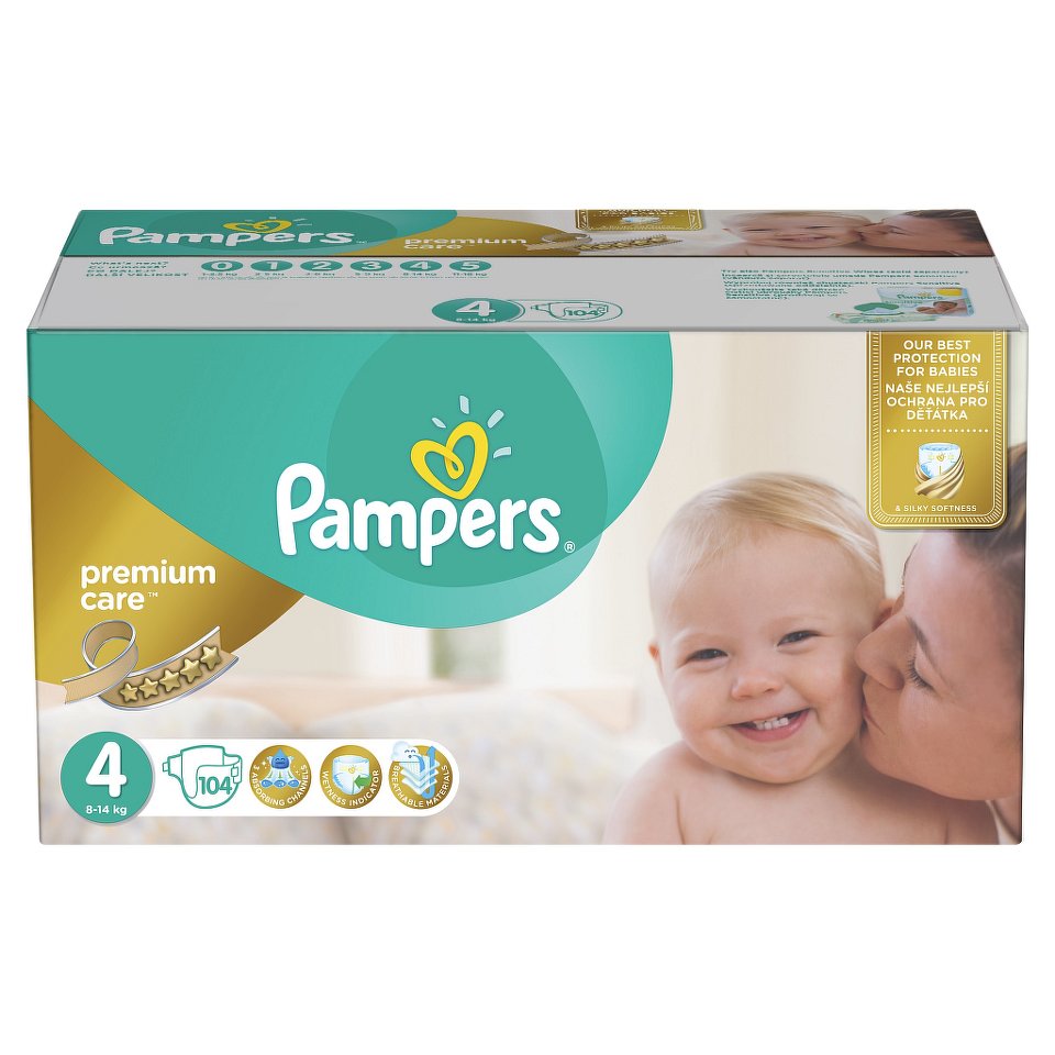 Pampers Plenky Premium Mega Box S4 104