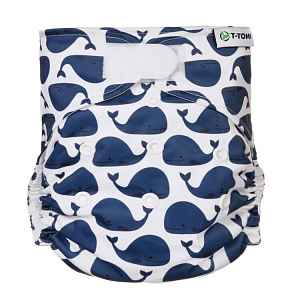T-tomi Kapsová plena AIO suchý zip 3-15 kg 1 ks whales