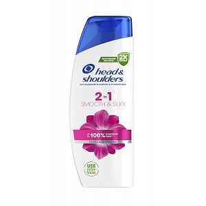Head&Shoulders Anti-Hairfall 2v1 Smooth&Silky Šampon proti lupům 330 ml