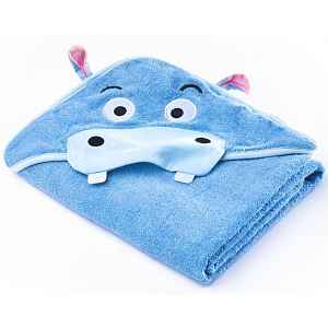 Dětská osuška Sensillo Water Friends 100x100 cm blue hippo