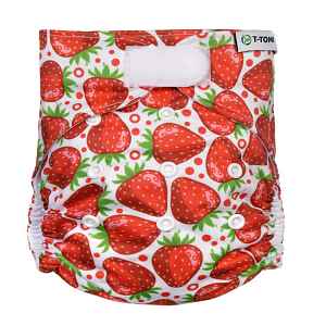 T-tomi Kapsová plena AIO suchý zip 3-15 kg 1 ks strawberries