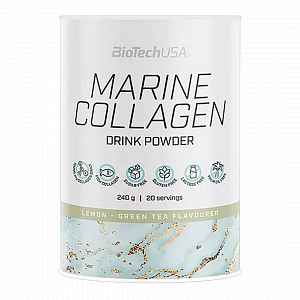 BioTech USA Marine Collagen 240 - citron, zelený čaj
