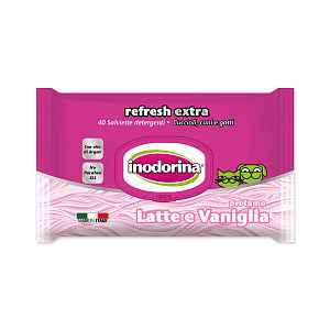 Inodorina Mléko a vanilka s vitamíny ubrousky 40 ks