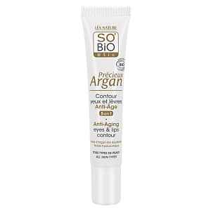 SO’BiO étic Anti-Age Precieux Argan Krém na okolí očí a rtů BIO 15 ml