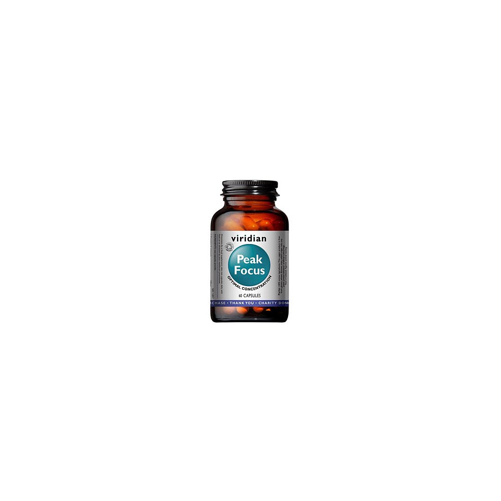 VIRIDIAN Nutrition Organic Peak Focus 60 kapslí