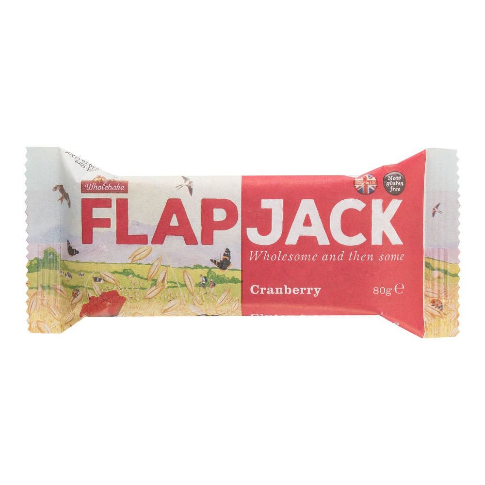 WHOLEBAKE Flapjack ovesný brusinka bezlepkový  80 g