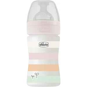 Chicco dětská láhev Well being silikon dívka růžová 150 ml