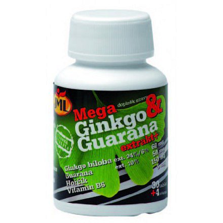 JML Mega Ginkgo Guarana+ orální tobolky 34 (Gink+Guar+Mg+B 6 )