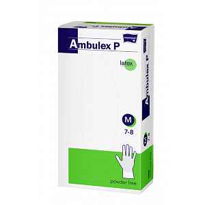 Ambulex P rukavice latexové nepudrované M 100ks