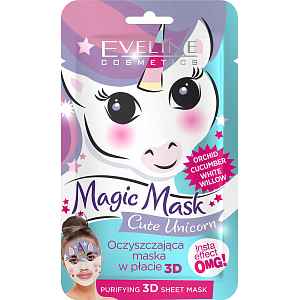 Eveline Magic mask – Čisticí textilní maska jednorožec