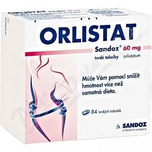 Orlistat Sandoz 60mg 84 tvrdých tobolek