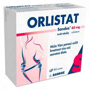 Orlistat Sandoz 60mg 84 tvrdých tobolek