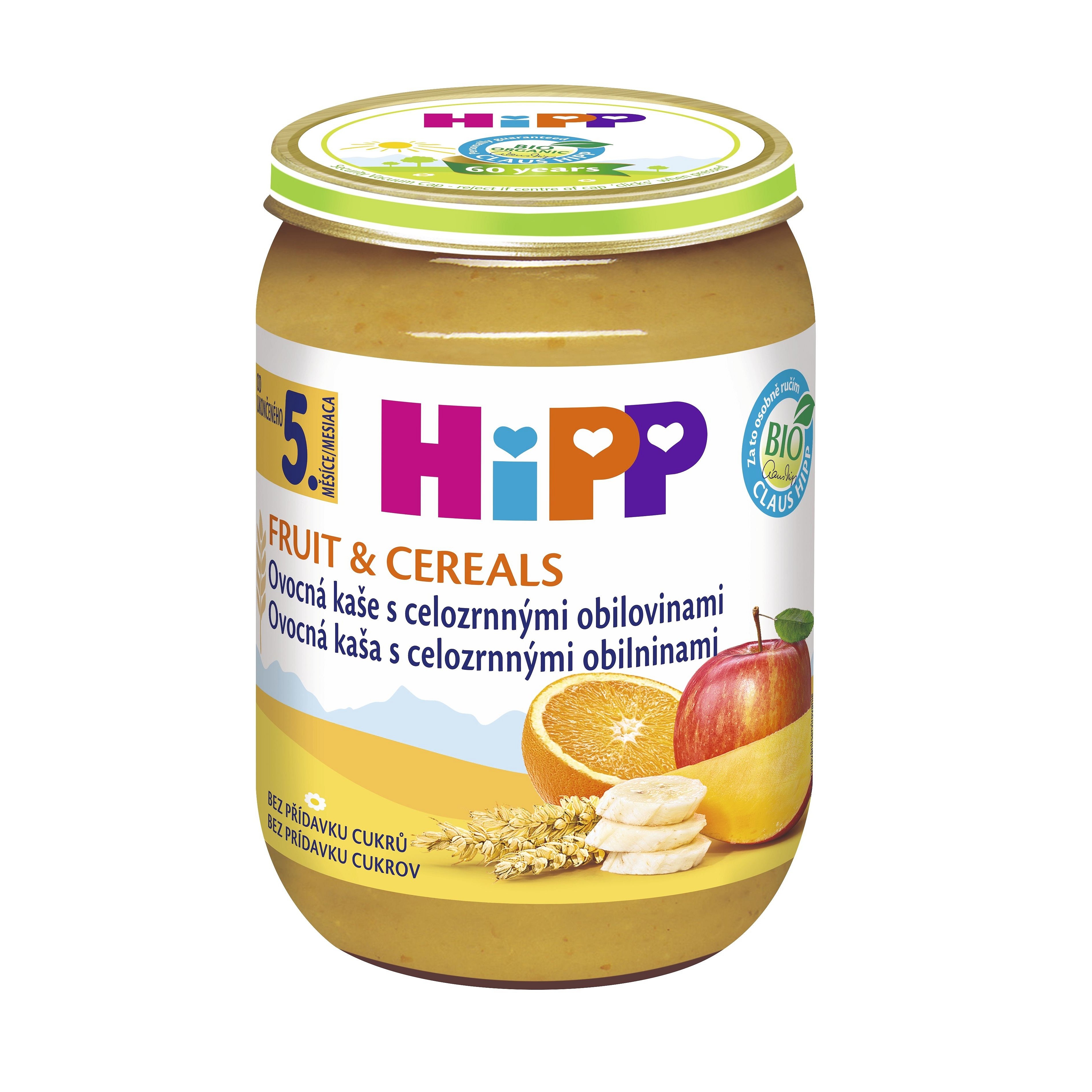 HiPP BIO Ovocná kaše s celozrnnými obilovinami 190g