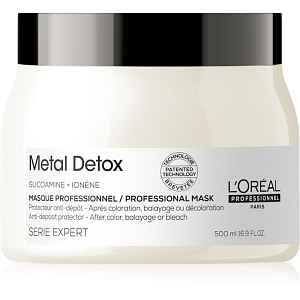 L’Oréal Professionnel Serie Expert Metal Detox hloubkově vyživující maska pro barvené a poškozené vlasy 500 ml