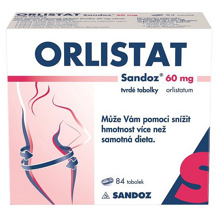 Orlistat Sandoz 60mg 84 tvrdých tobolek