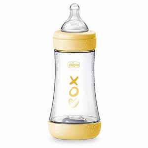 Chicco Perfect 5 kojenecká láhev Medium Flow Yellow 240 ml