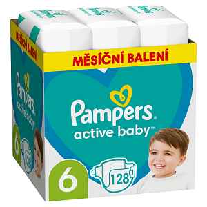 PAMPERS Active Baby 6 (13-18 kg) 128 ks Extra Large - jednorázové pleny